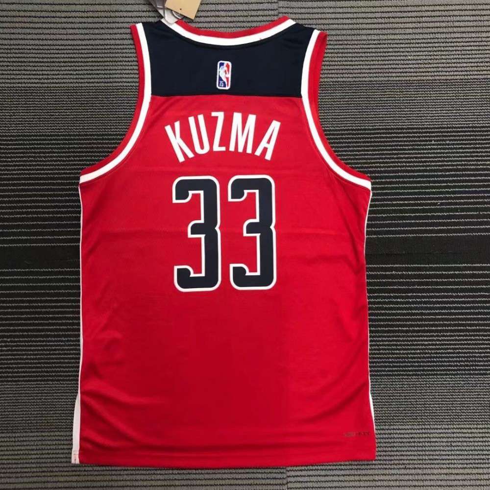 Men's Washington Wizards Kyle Kuzma #33 Red 2021/22 Swingman NBA Jersey - Icon Edition-Pro Kit Vault | Brand New 26/27 Sports Jerseys